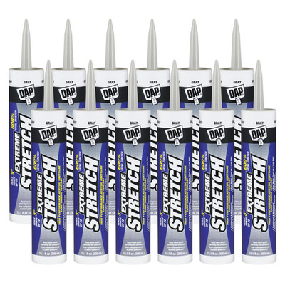 DAP EXTREME STRETCH Acrylic Urethane Elastomeric Sealant: 10.1 fl oz. (Grey) 12-