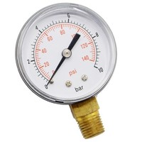 "Manometer Vakuumeter Druckluftmanometer - Ø 50Mm Anschluss 1/4\" - 0 - 10 Bar"