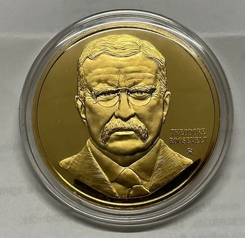 1973 FM STERLING SILVER 41 GRAM PROOF PRESIDENTIAL COIN = 1.2 OZ ASW = ROOSEVELT