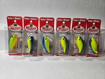 Mann's Bait Company Baby 1- (6 lures of Chartreuse/Blue)
