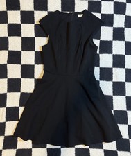 urban outfitters silence + noise black cap sleeve cut out mini skater dress