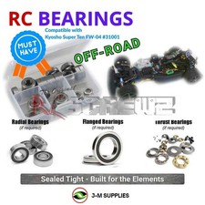 RCScrewZ Rubber Shielded Bearings kyo037r for Kyosho FW-04 4WD 31001 SET