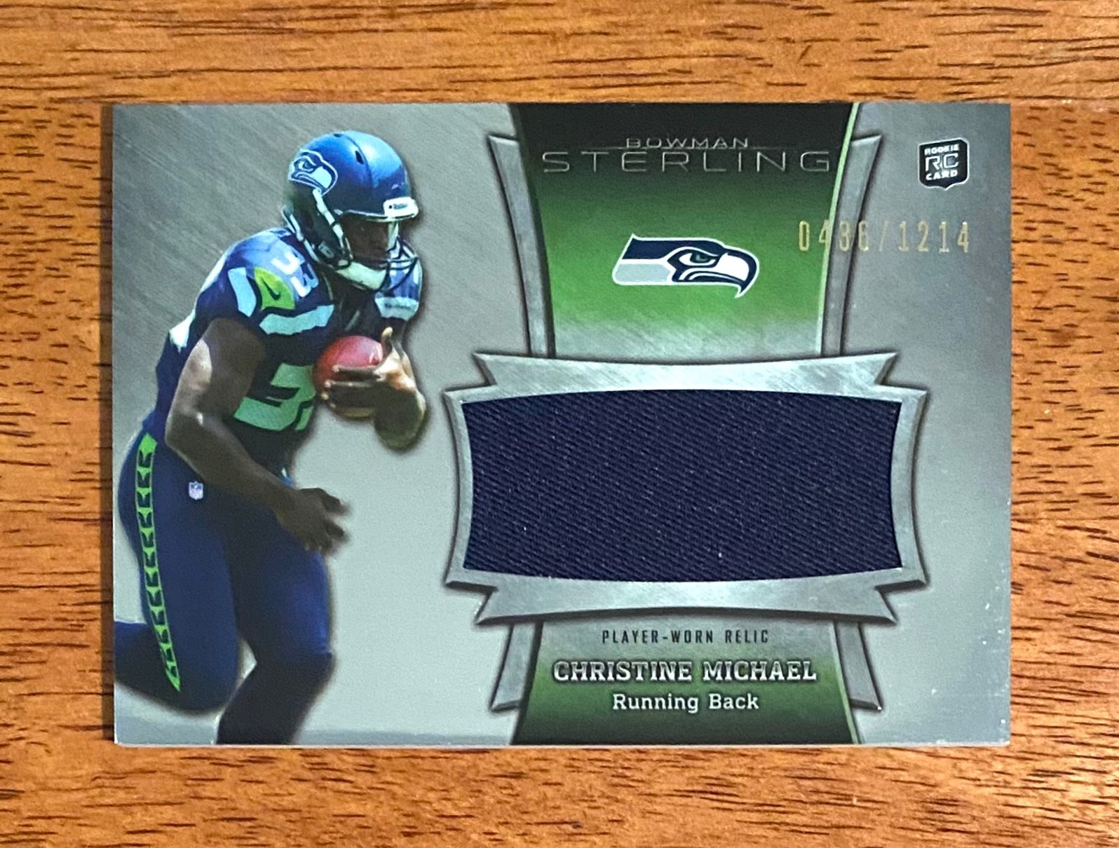 Christine Michael Bowman Sterling Jumbo Rookie Relics #CM Base