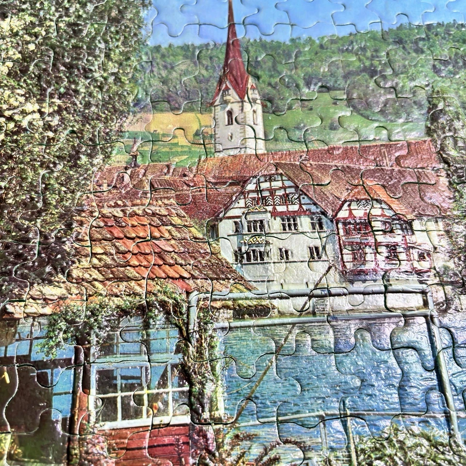 Rare 3D MB Raised Surface Contour Puzzle Blossoms by the Riverside 1968 USA 5644 - Image 4 of 4