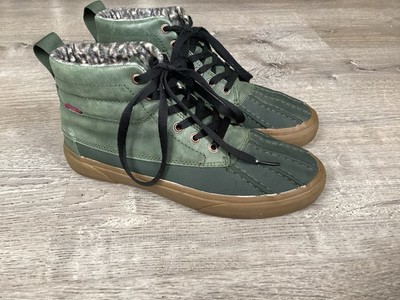 Vans Sk8 Hi Del Pato MTE Duck Boots Mens 9 Womens 10.5 Weather Resistant Green