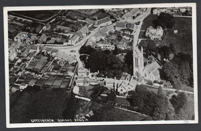 Postkarte Cattistock bei Maiden Newton Dorset Luftbild RP von Chapman