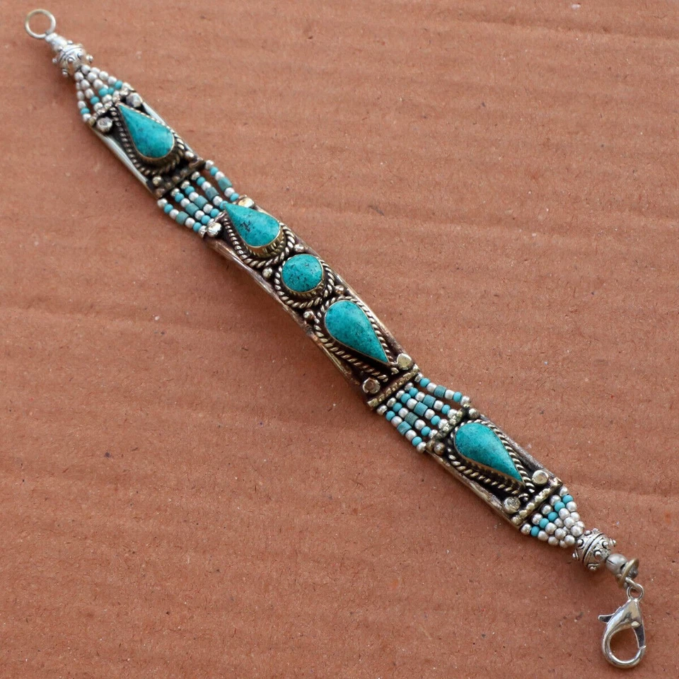 Truquoise Nepali Style Bracelet Nepali Cuff Jewelry gift For Your Friends GIFT - Image 2 of 3