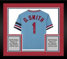 FRMD Ozzie Smith St. Louis Cardinals Signed Light Blue Mitchell & Ness Jersey