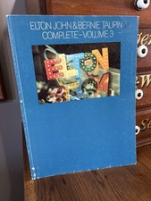 Elton John Bernie Taupin - Complete Volume 3 Music Book, Vintage First Ed (1975)