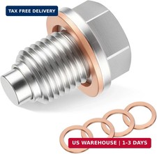 JUSTTOP M14 x 1.5 Magnetic Oil Drain Plug,Magnetic Stainless Steel Oil Pan Drain