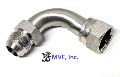 Hydraulic 3/4'' Male JIC x 3/4'' Female JIC Swivel Sweep 90° Elbow PLTD 6701-12-12