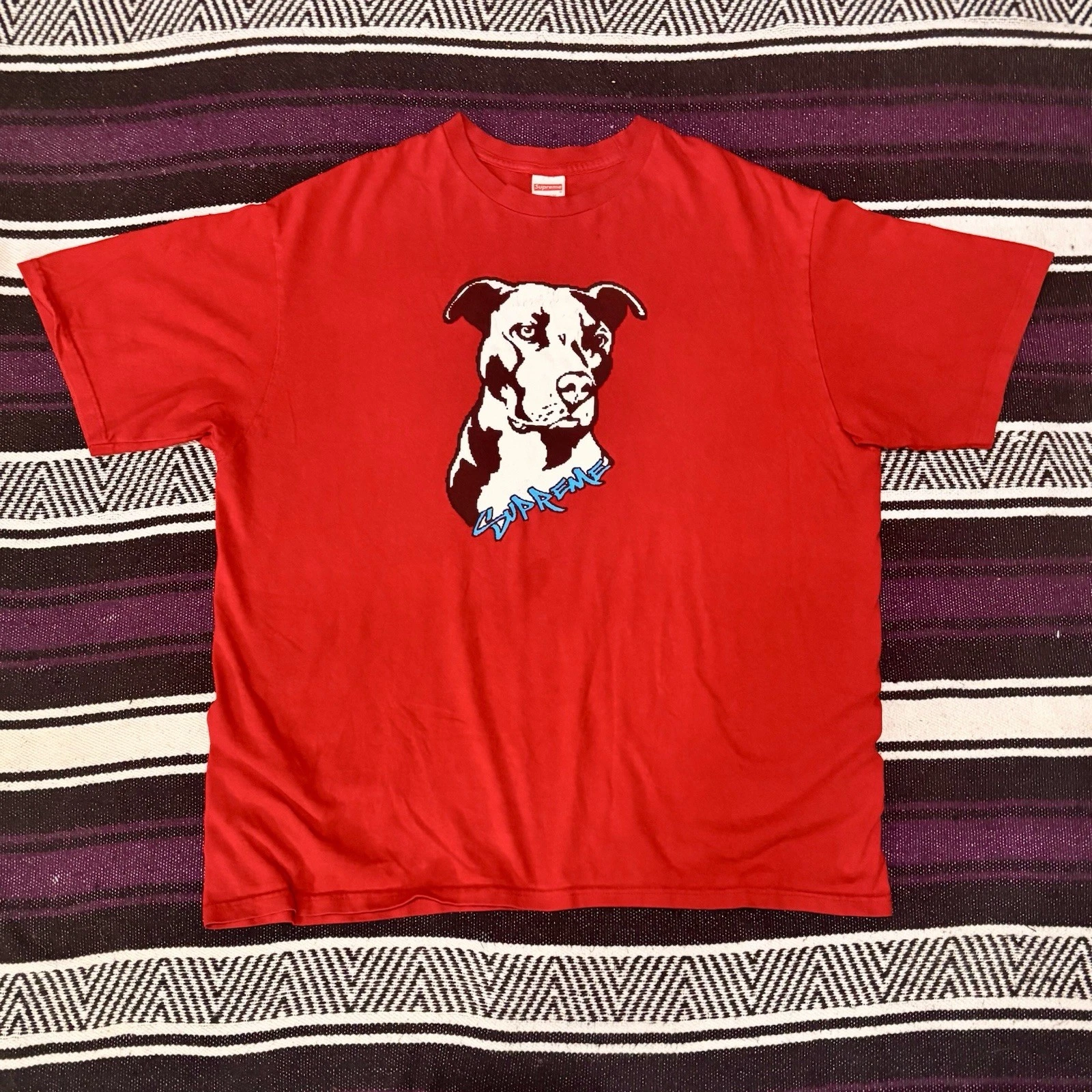 Tee shirt manches courtes Supreme Dog Graphic Red Crew SS20 taille XL homme