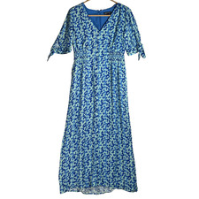 Whistles Midikleid Gr. UK 6 blau Hazy Coral B...