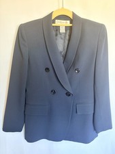 Women's Soft Navy Blue Jones New York Blazer Size 2P, Excellent Condition