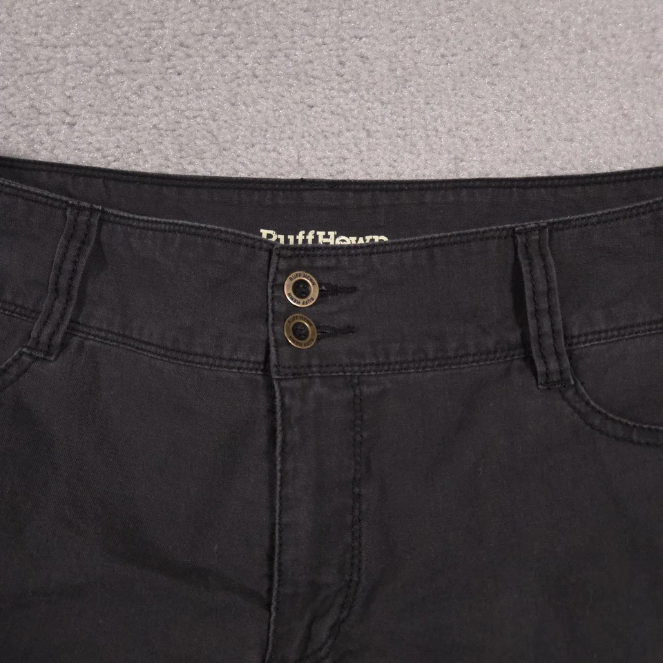Pantalones Cortos Carga RuffHewn Para Mujer Talla 10 Gris Lino Algodón Informales Bolsillos Exterior Foto 3 de 4
