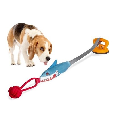 Pet Dog Sucker Shark Toy Bite-resistant and Teeth-grinding Shark-shaped Chew Toy