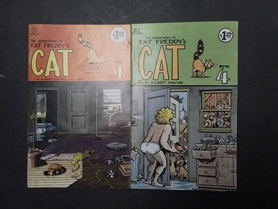 The Adventures Of Fat Freddy's Cat Books 1+4