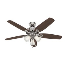 Hunter Builder Plus 52" Brushed Nickel LED Indoor Ceiling Fan