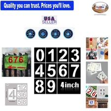 4 Inch Plastic Number Stencils Kit 0-9 Reusable for Mailbox, Cake, Road