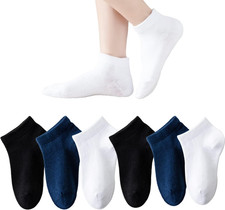 Boys/Girls Low Cut Cotton Socks Kids Seamless School Socks 6 Packs