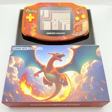 NINTENDO GAME BOY ADVANCE IPS V4 - POKÉMON CHARIZARD - OSD MENU - NEW - UNIQUE