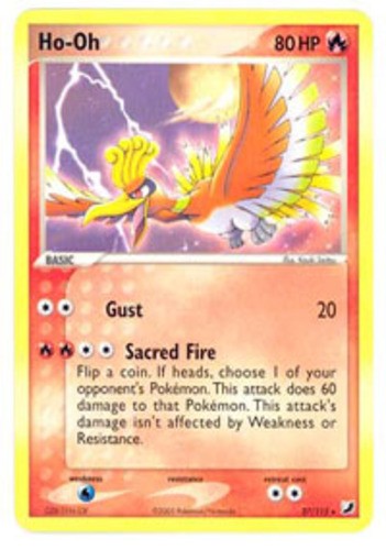 Ho-oh - 27/115 - Rare (Near Mint) EX Unseen Forces - Fire Pokémon