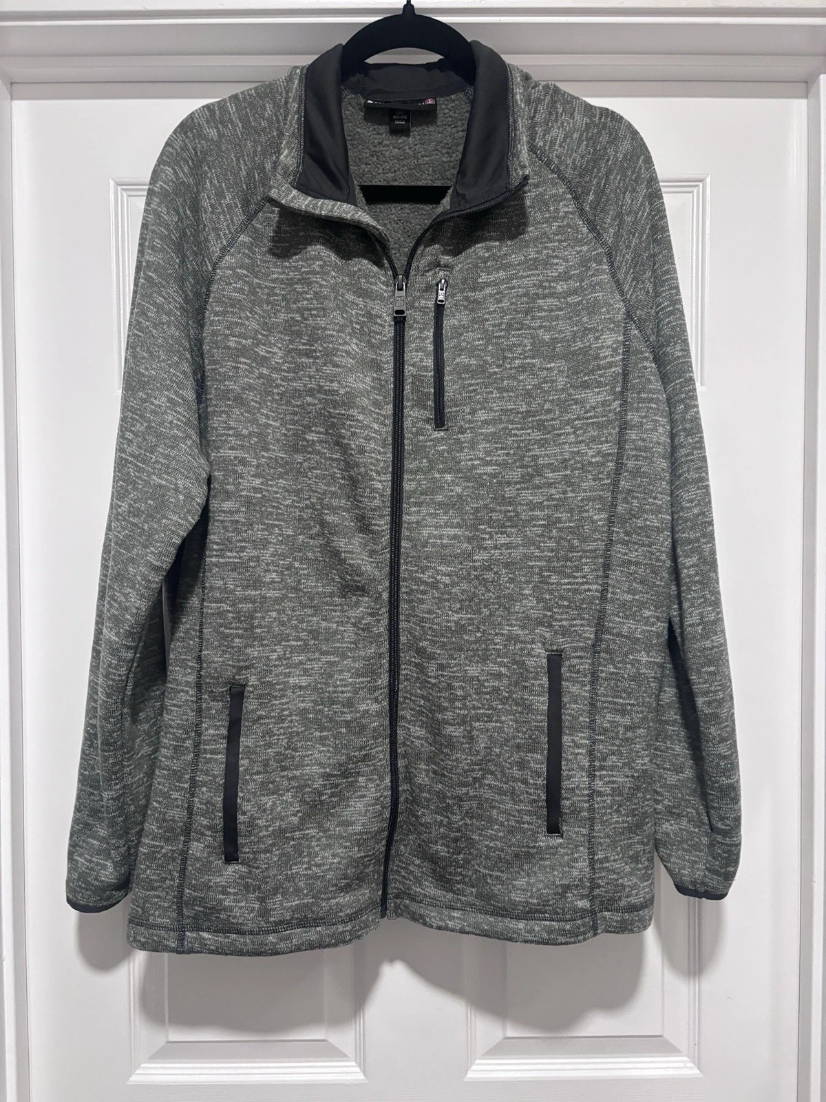 0084- Swiss Tech Sherpa Lined Zip Jacket Dark Gray L 42-44