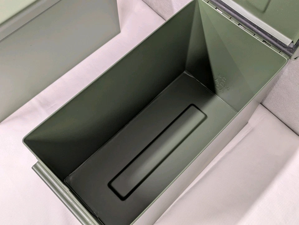 50 Cal Metal Ammo Box Military Storage Container Genuine Army M2A1 Can - NEW - Image 4 of 4
