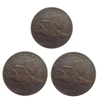 3PCS 1856 Flying Eagle Cent Very Good Commemorative Coin
