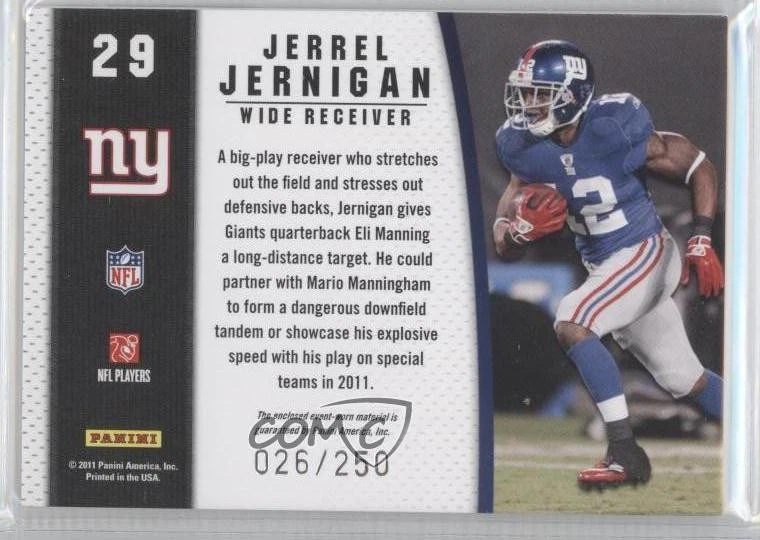 2011 Certified Shirt Off My Back /250 Jerrel Jernigan #29 Rookie RC - Image 2 of 2