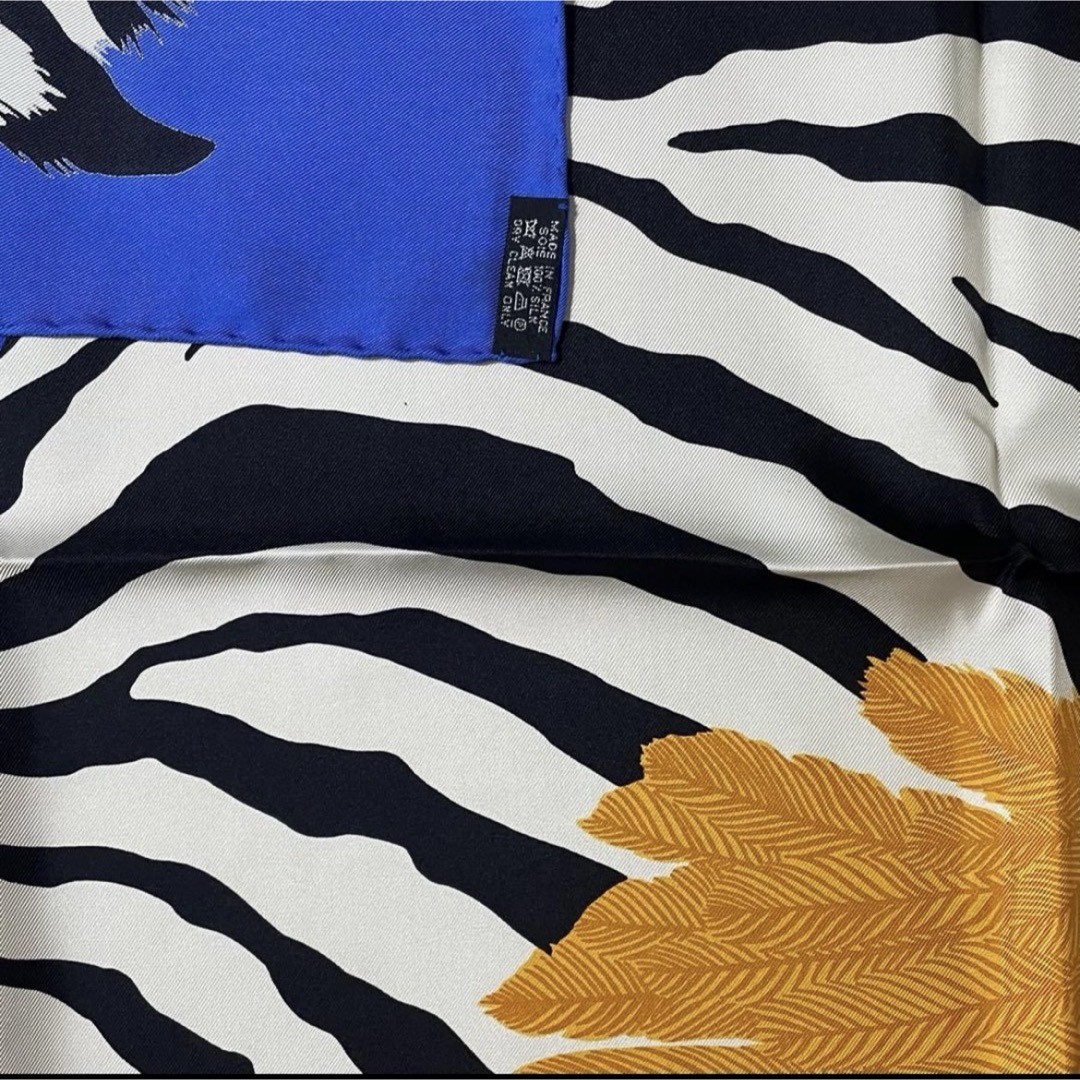 Hermes Scarf Stole Zebra Pegasus Blue Bandana Alice Shirley Silk