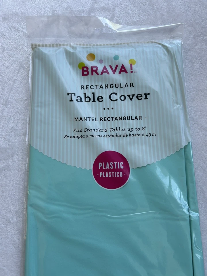 54" x 108" Tablecloth Rectangle BUY TWO GET ONE FREE!!!(baby Blue) - Image 2 of 4