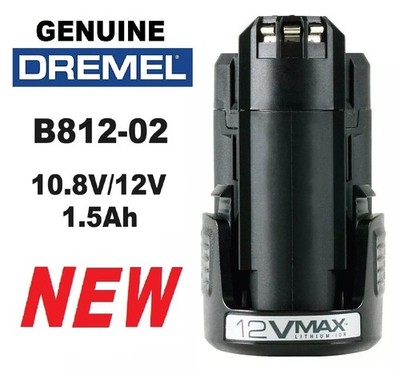 Genuine Dremel B812-02 10.8V-12V Volt Lithium Battery *Replaces 875 and B812-01*
