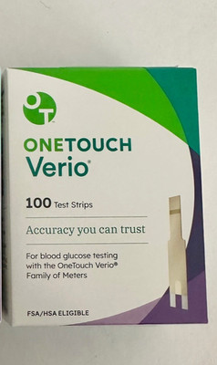 100 One Touch Verio Test Strips New Sealed Boxes. Exp 06/30/2027