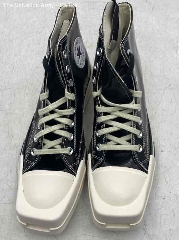 Converse Unisex Adults White Black Leather Sneaker Shoes Size M9.5 W11.5 w/Box