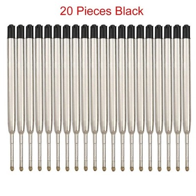 20Pc Ballpoint Pen Refills Black Ink 1mm Medium Tip Parker Style***