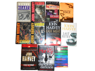 John Harvey Lot of 11 CHARLIE RESNICK crime 1st/1st 5 SIGNED/INSCR - HC/DJ VGC