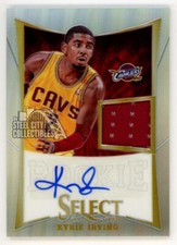 Kyrie Irving 2012-13 Panini Select Silver Autograph Rookie Jersey Card 236 35/99