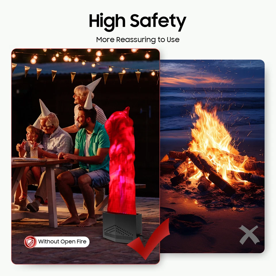 36 LED Stage Atmosphere Effect Fake Fire Flame Machine Flame Fire Light Machine - Image 2 of 4