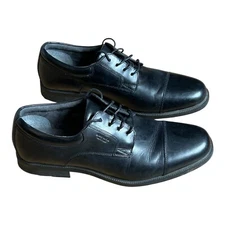 Rockport Hydro-Shield And Waterproof Black Dress Shoes With Walkability Sz 13