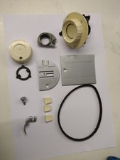 Singer 368 Sewing Machine Various Parts = Needle Plate, Clamp, Belt, + Various