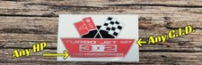 Corvette Tri-power Air Cleaner Turbo Jet 3x2 Sticker Decal
