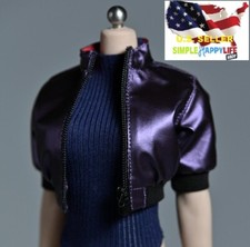 1/6 Female purple Bomber Moto Jacket for 12" figure hot toys phicen ❶USA❶