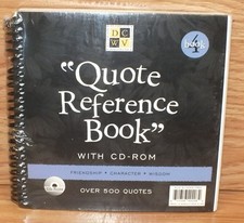 DCWV Quote Reference Book 4 With CD Rom Friendship, Character, Wisdom NEW 