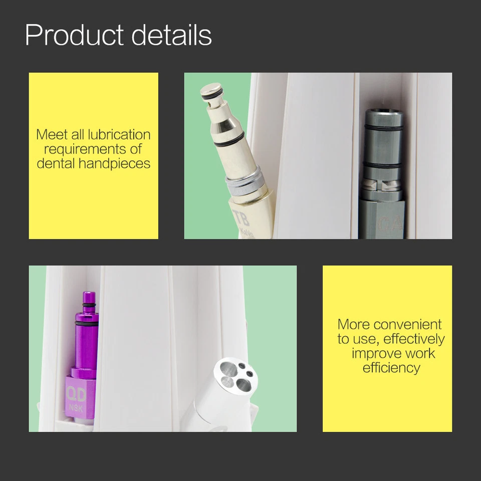 Sistema de lubricación dental de piezas de mano máquina de limpieza de engrasadores 5 boquillas llenas de aceite Foto 3 de 4