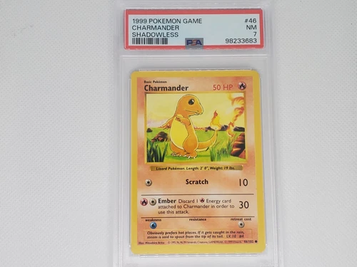 PSA 7: English Pokémon Base Set Shadowless Charmander