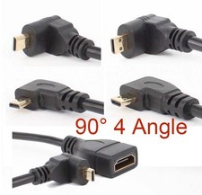gold planted HDMI Female to 90 Degree 4x Angled Micro HDMI Male Adapter Cable