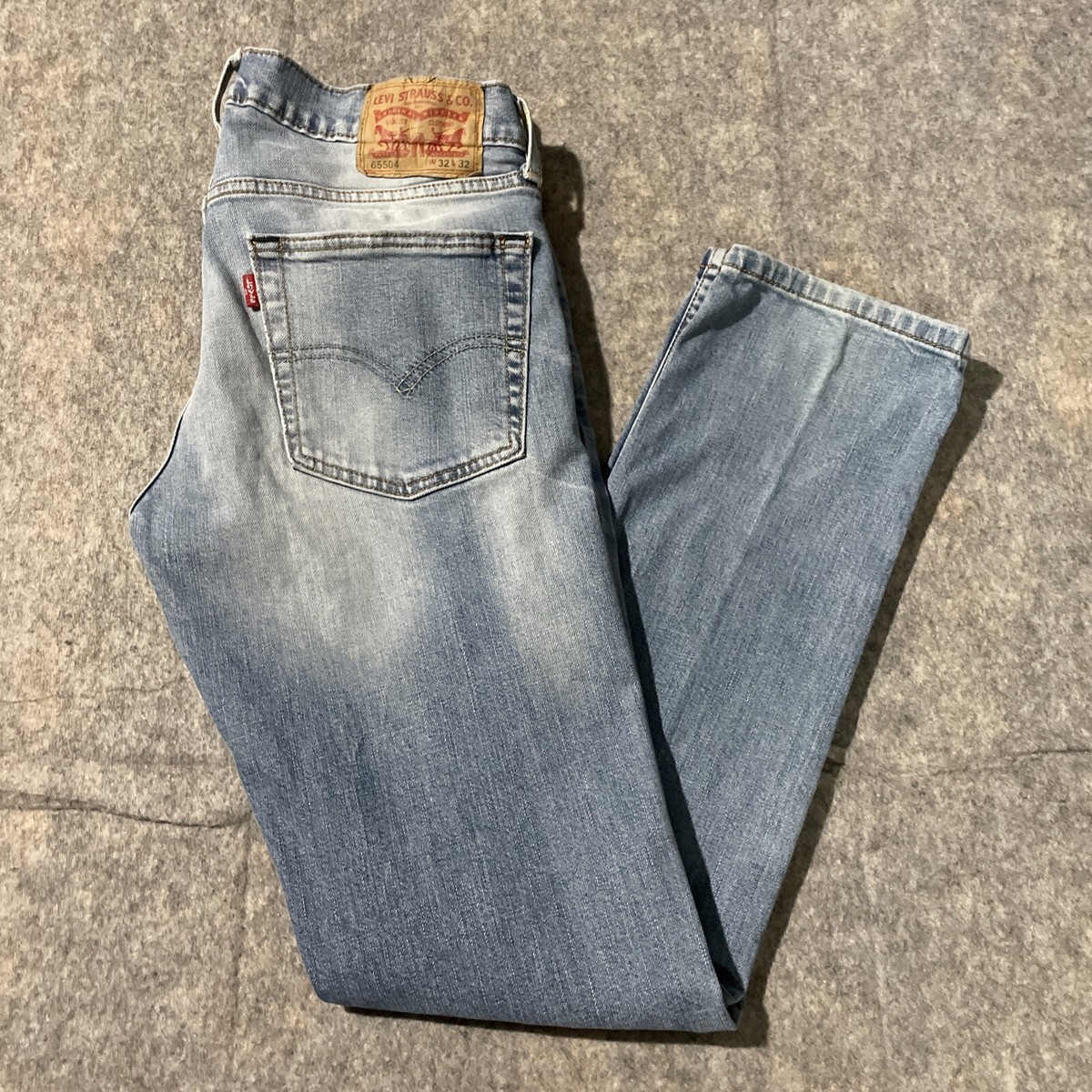 Levis 65504 Men's Skinny Light Blue Denim Jeans Size W32 L32