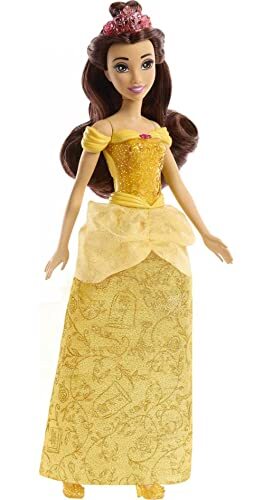 Mattel Disney Princess Dolls,Belle Posable Fashion Doll with Sparkling Clothi...