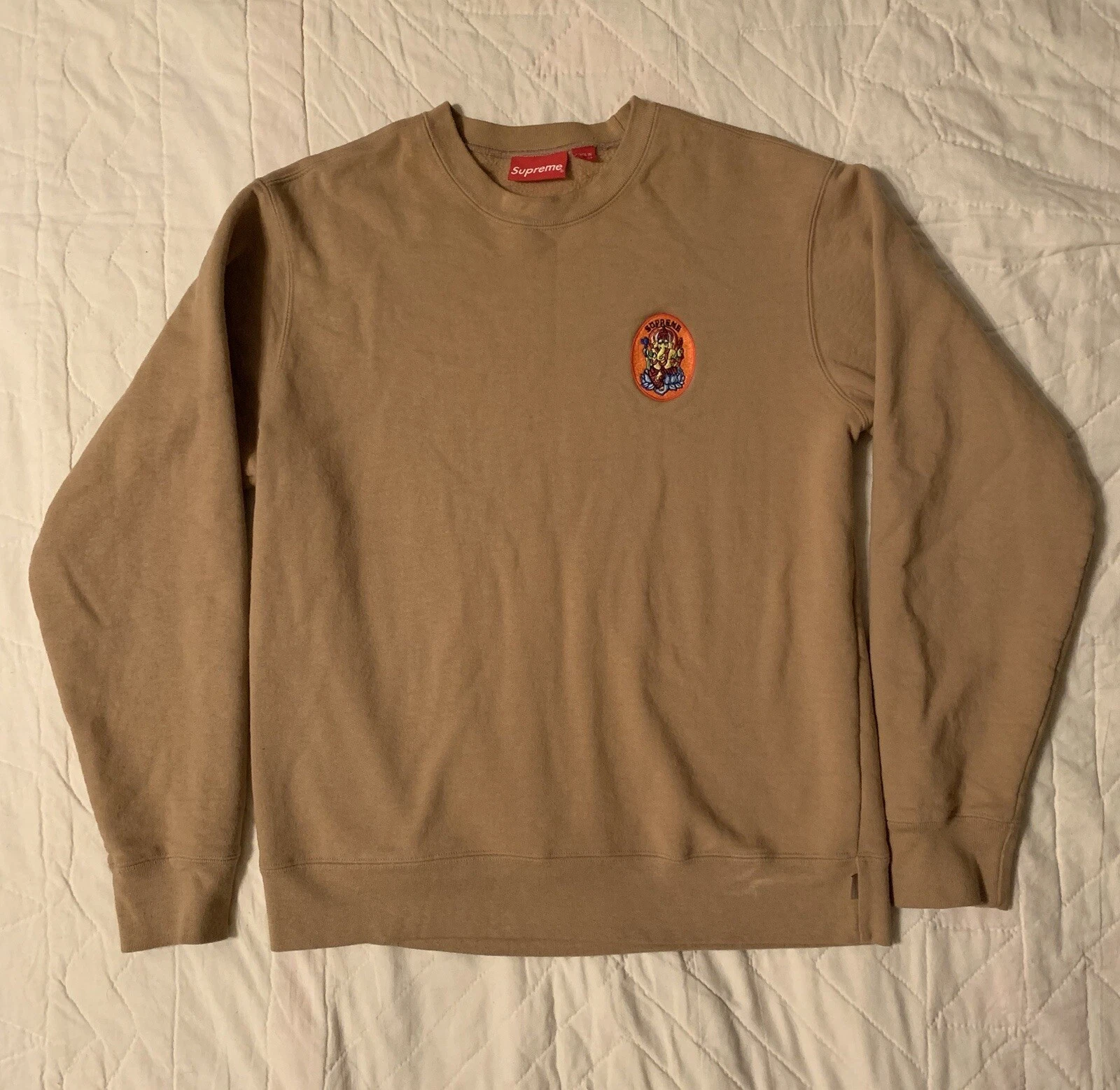 Sweat shirt Supreme Ganesh Crewneck marron clair taille moyenne SS18
